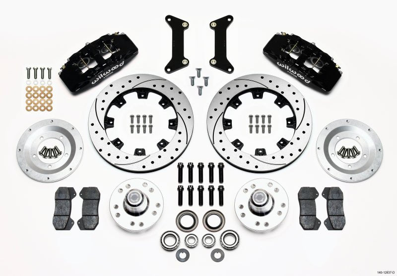 Wilwood Dynapro 6 Front Hub Kit 12.19in Drilled 79-87 GM G Body-Big Brake Kits-Wilwood