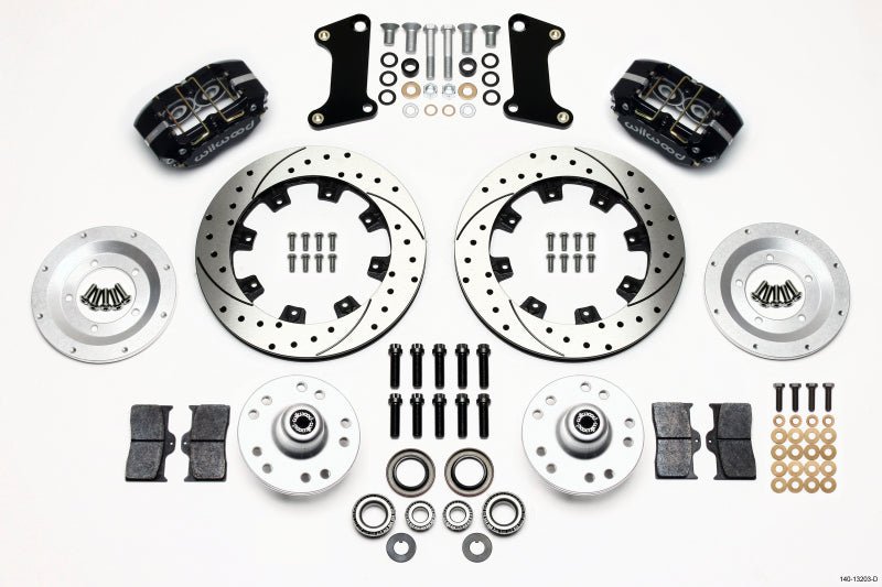 Wilwood Dynapro Dust-Boot Front Kit 12.19in Drilled 67-69 Camaro 64-72 Nova Chevelle-Big Brake Kits-Wilwood
