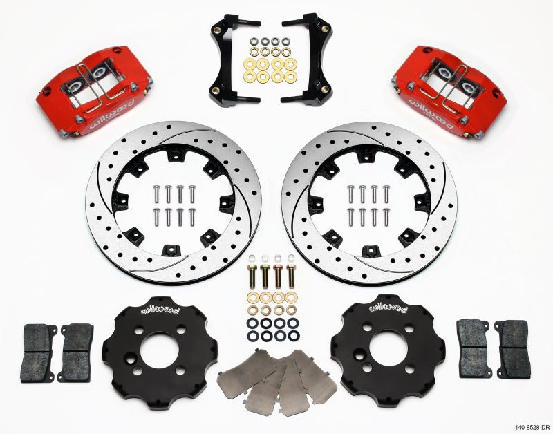 Wilwood Dynapro Radial Front Kit 12.19in Drilled Red Mini Cooper-Big Brake Kits-Wilwood