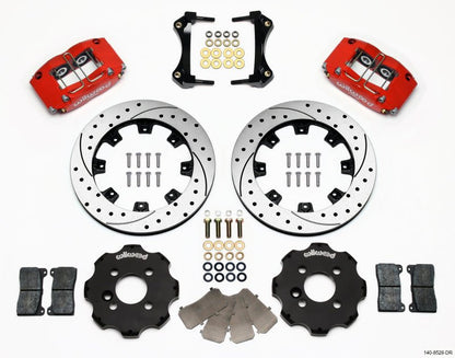 Wilwood Dynapro Radial Front Kit 12.19in Drilled Red Mini Cooper-Big Brake Kits-Wilwood