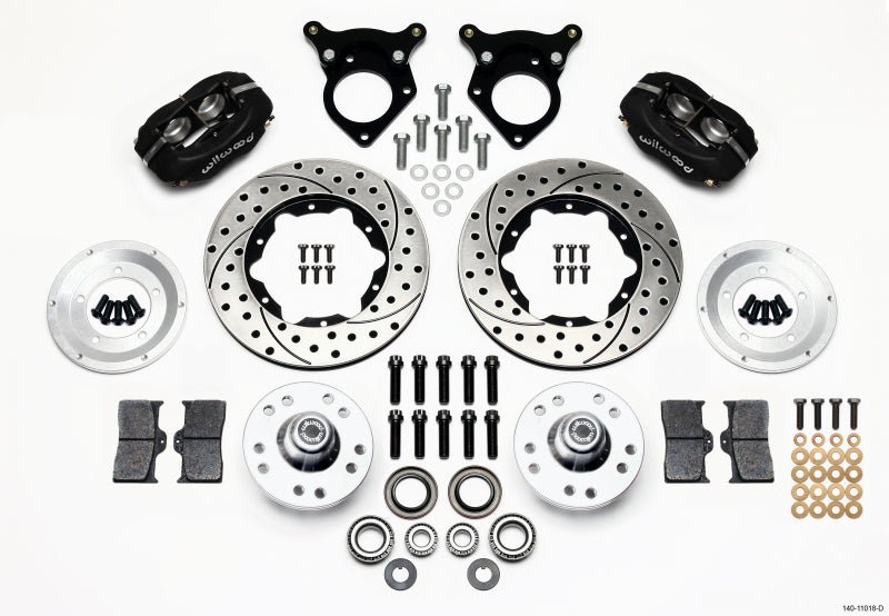 Wilwood Forged Dynalite Front Kit 11.00in Drilled 87-93 Mustang 5 Lug-Big Brake Kits-Wilwood
