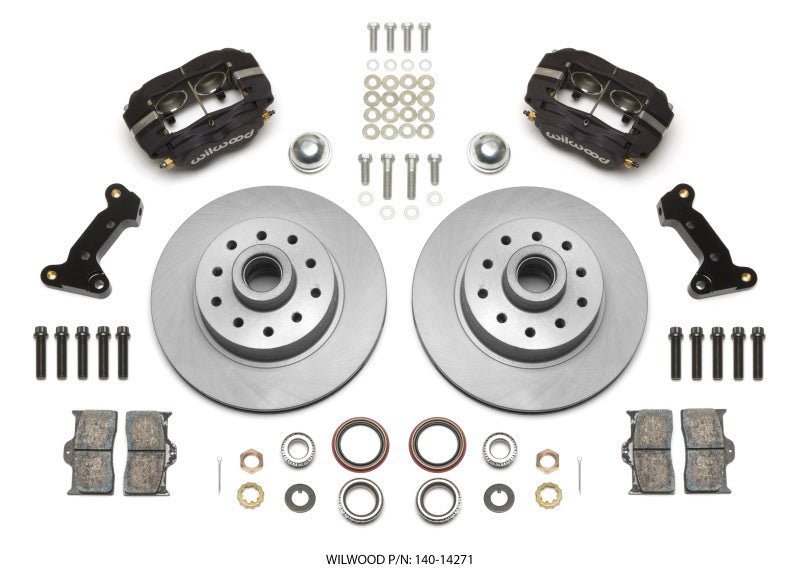 Wilwood Forged Dynalite Front Kit 11.03in 1 PC Rotor&Hub 74-80 Pinto/Mustang II Disc Spindle only-Big Brake Kits-Wilwood
