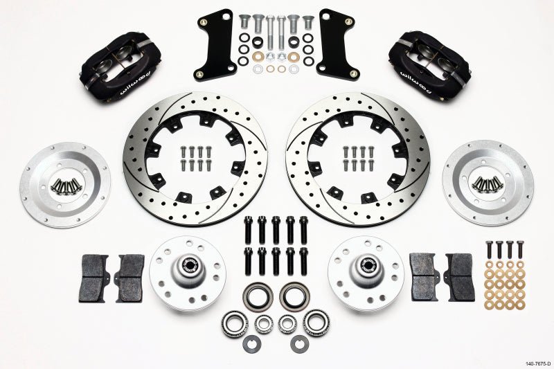 Wilwood Forged Dynalite Front Kit 12.19in Drilled 67-69 Camaro 64-72 Nova Chevelle-Big Brake Kits-Wilwood