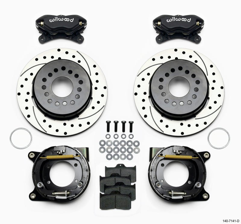 Wilwood Forged Dynalite P/S Park Brake Kit Drilled Chevy 12 Bolt w/ C-Clips-Big Brake Kits-Wilwood