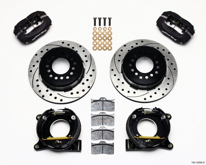 Wilwood Forged Dynalite P/S Park Brake Kit Drilled Chevy C-10 2.42 Offset 5-lug-Big Brake Kits-Wilwood