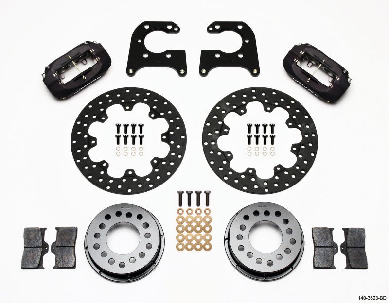 Wilwood Forged Dynalite Rear Drag Kit Drilled Rotor Big Ford 2.50in Offset-Big Brake Kits-Wilwood