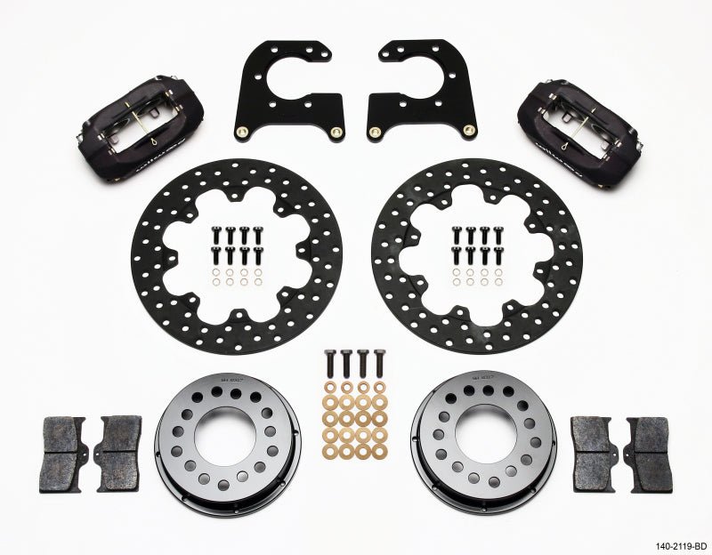Wilwood Forged Dynalite Rear Drag Kit Drilled Rotor New Big Ford 2.50in Offset-Big Brake Kits-Wilwood