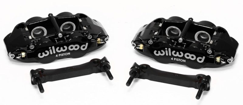 Wilwood Narrow Superlite 4R Rear Caliper & Bracket Kit - Black 97-13 C5/C6 Corvette w/ OEM Rotors-Big Brake Kits-Wilwood