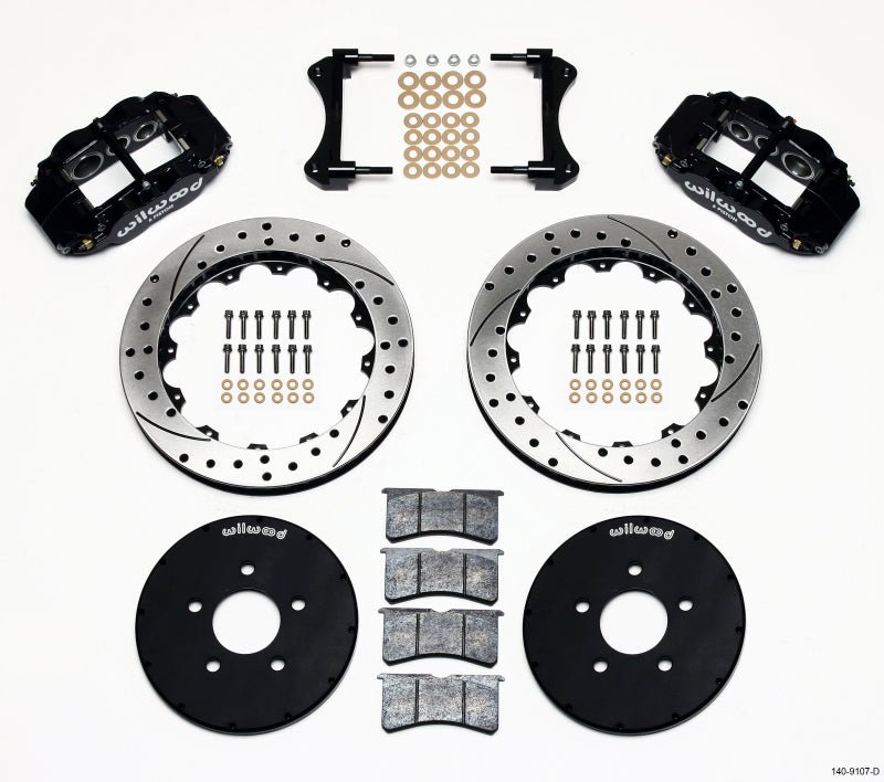 Wilwood Narrow Superlite 6R Front Hat Kit 12.88in Drilled 1994-2004 Mustang-Big Brake Kits-Wilwood