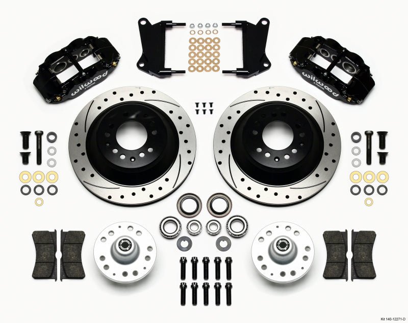 Wilwood Narrow Superlite 6R Front Hub & 1PC Rtr Kit 12.88in Drilled 67-69 Camaro 64-72 Nova Chevelle-Big Brake Kits-Wilwood