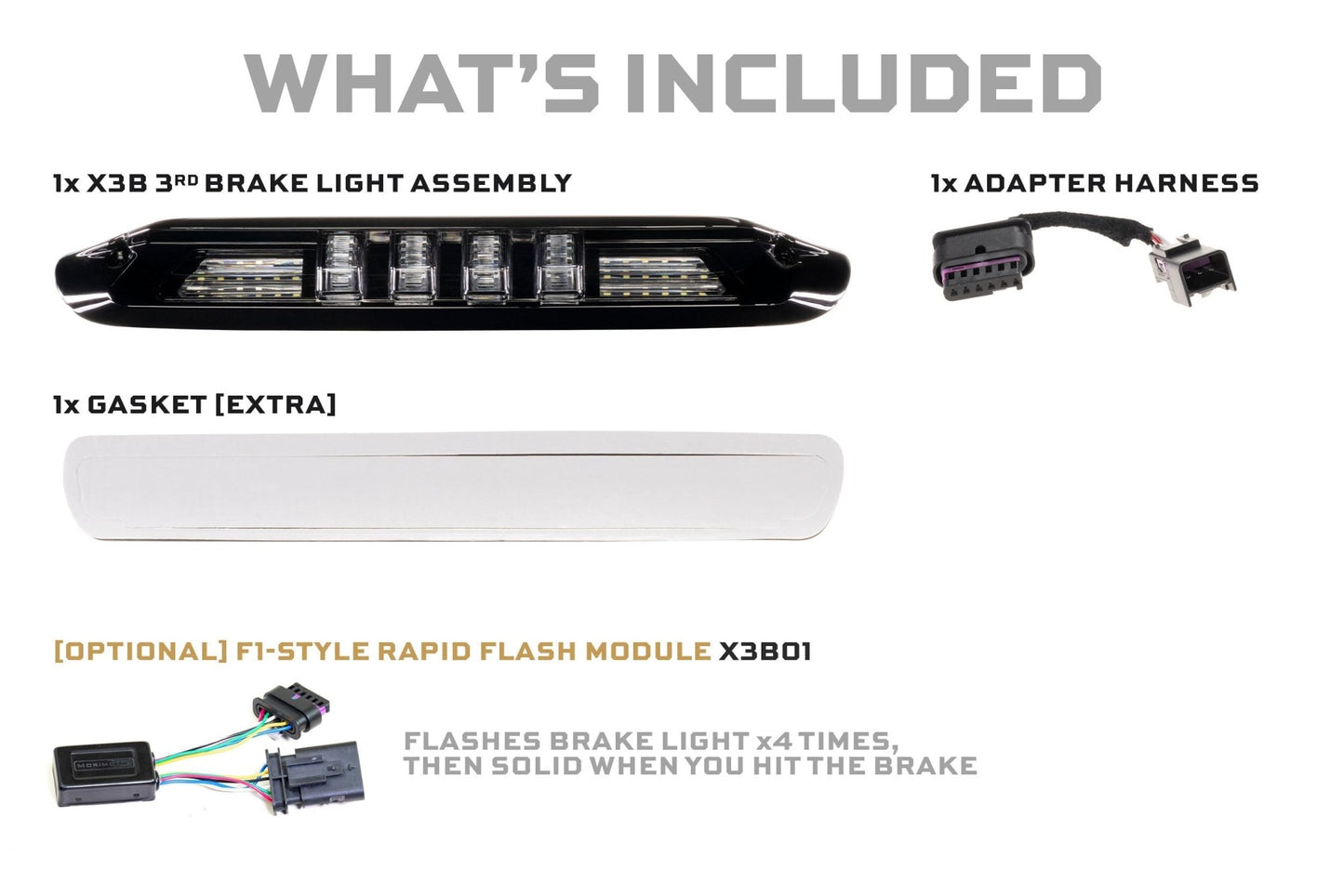 X3B LED Third Brake Light: 07 - 14 Silverado/ Sierra/ Hummer H3T - Brake light - Morimoto
