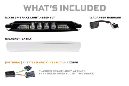X3B LED Third Brake Light: 07 - 14 Silverado/ Sierra/ Hummer H3T - Brake light - Morimoto