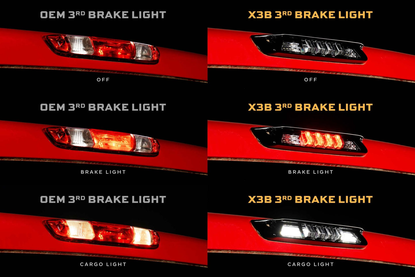 X3B LED Third Brake Light: 07 - 14 Silverado/ Sierra/ Hummer H3T - Brake light - Morimoto