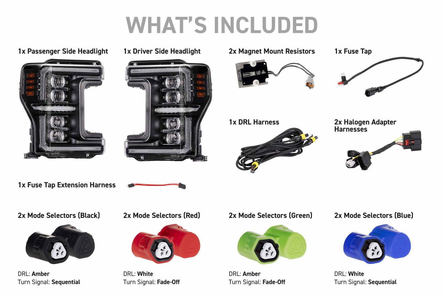 XB Evo Headlights: 17-19 Ford Super Duty (Set)