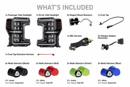 XB Evo Headlights: 17-19 Ford Super Duty (Set)