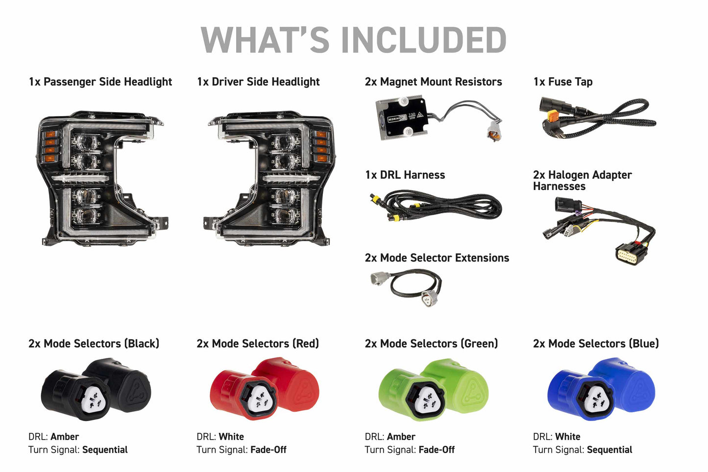 XB Evo Headlights: 20-22 Ford Super Duty (Set)