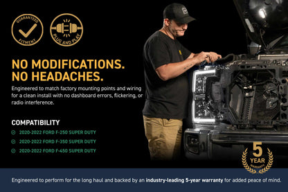 XB Evo Headlights: 20-22 Ford Super Duty (Set)
