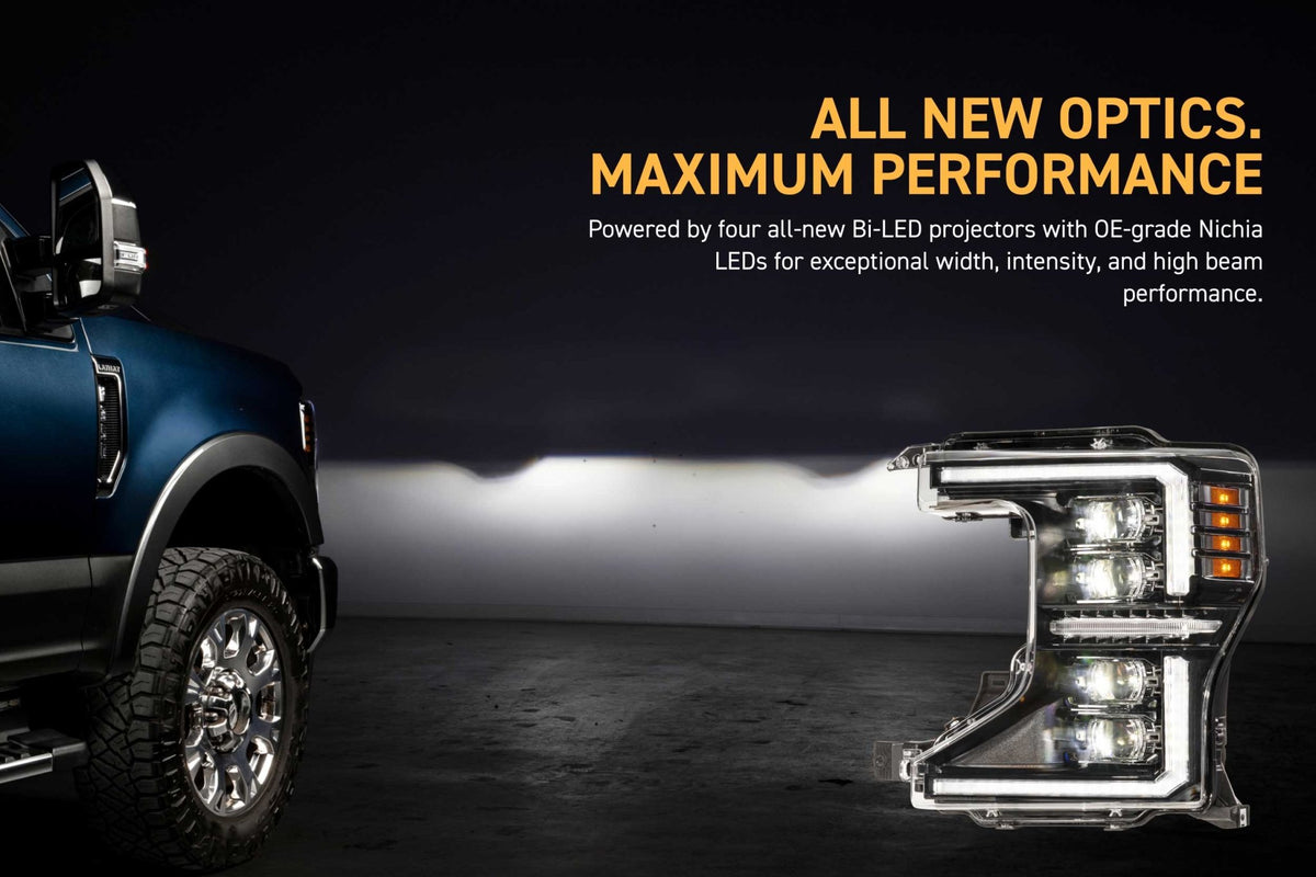 XB Evo Headlights: 20-22 Ford Super Duty (Set)-Headlights-Morimoto