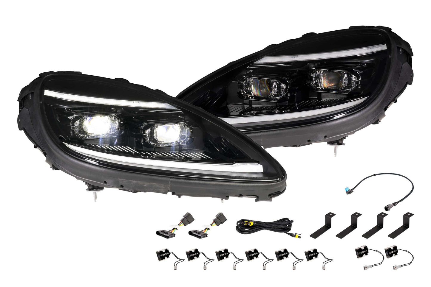 XB Evo Hybrid Headlights: 05-13 Corvette C6 (Set)