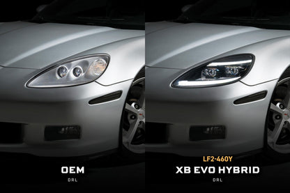 XB Evo Hybrid Headlights: 05-13 Corvette C6 (Set)-Headlights-Morimoto