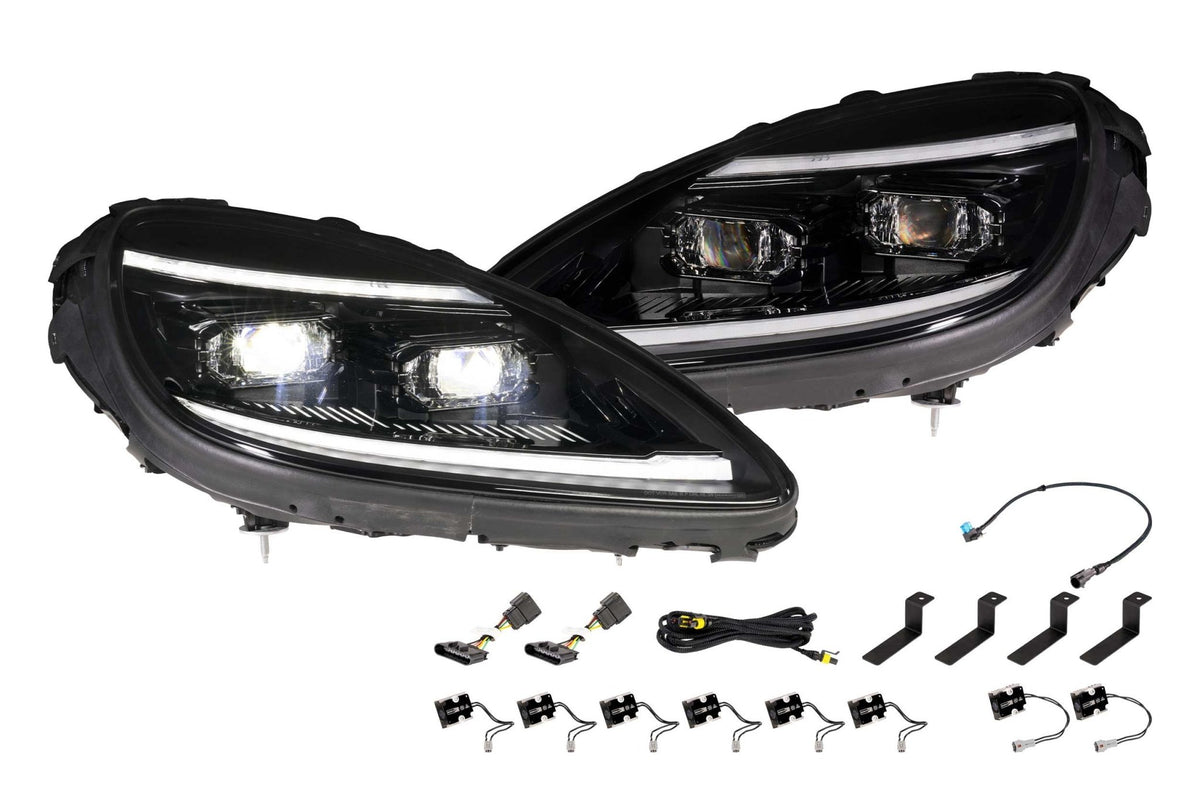XB Evo Hybrid Headlights: 05-13 Corvette C6 (Set)-Headlights-Morimoto