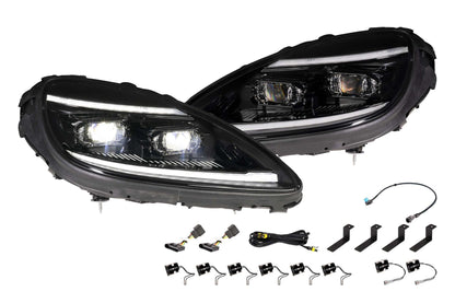 XB Evo Hybrid Headlights: 05-13 Corvette C6 (Set)-Headlights-Morimoto