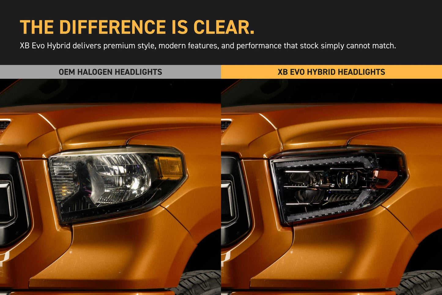 XB Evo Hybrid Headlights: 14-21 Toyota Tundra (Set)