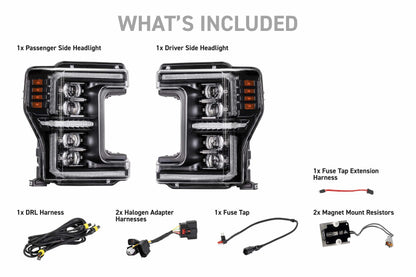 XB Evo Hybrid Headlights: 17-19 Ford Super Duty (Set)