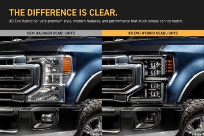 XB Evo Hybrid Headlights: 20-22  Ford Super Duty (Set)