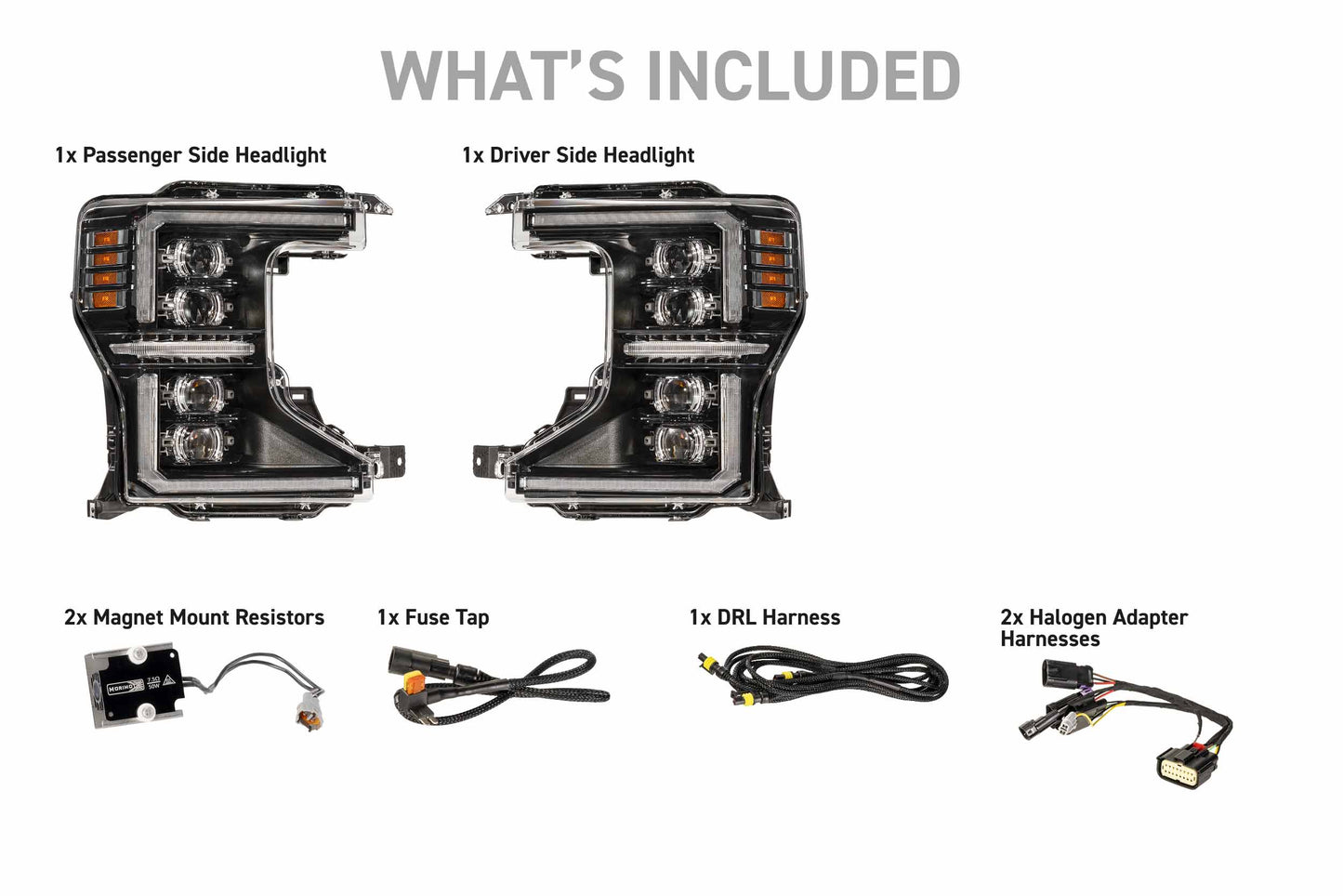XB Evo Hybrid Headlights: 20-22  Ford Super Duty (Set)