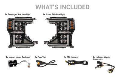 XB Evo Hybrid Headlights: 20-22  Ford Super Duty (Set)