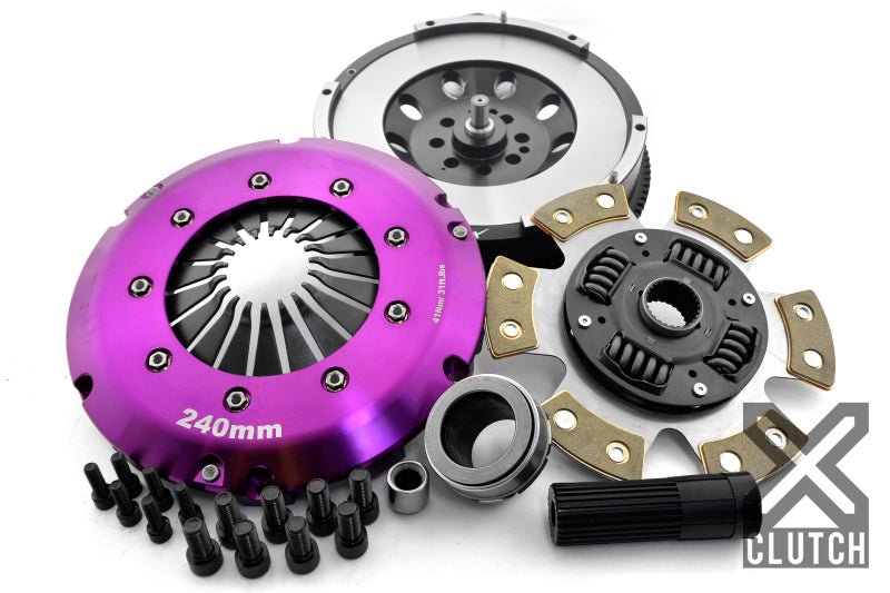 XClutch 07-10 BMW 335i Base 3.0L Stage 2R Extra HD Sprung Ceramic Clutch (8 Bolt/PB in Input Shaft)-Clutch Kits - Single-XCLUTCH