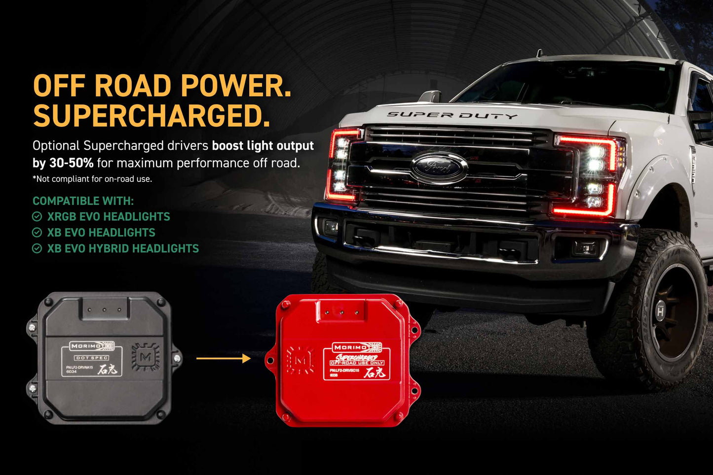 XRGB Evo Headlights: 17-19 Ford Super Duty (Set)
