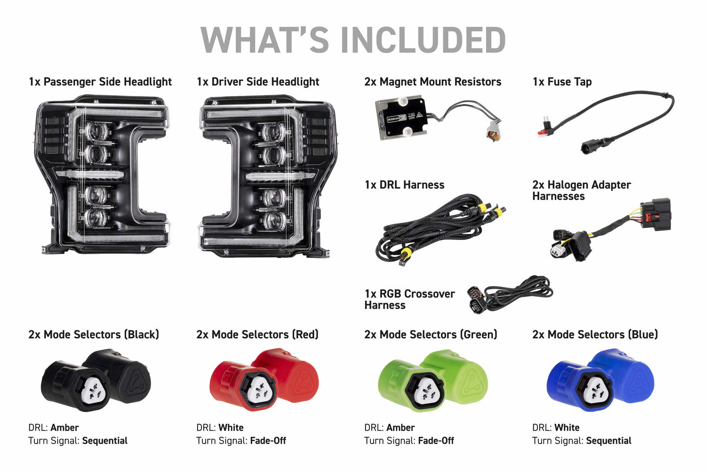 XRGB Evo Headlights: 17-19 Ford Super Duty (Set)