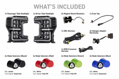 XRGB Evo Headlights: 17-19 Ford Super Duty (Set)