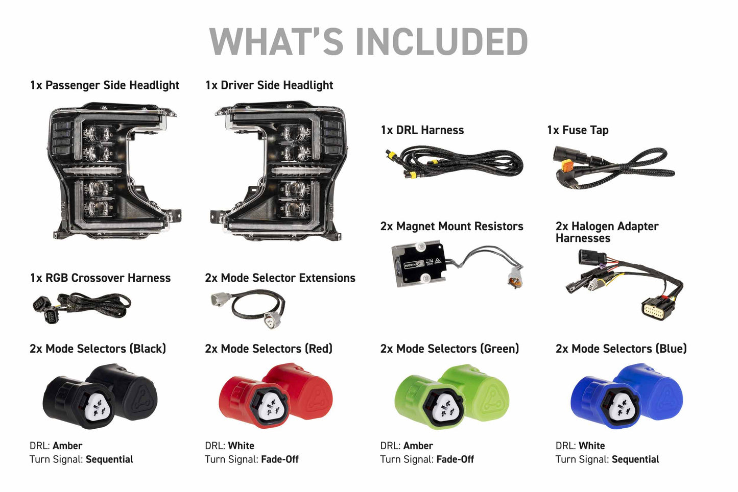 XRGB Evo Headlights: 20-22 Ford Super Duty (Set)