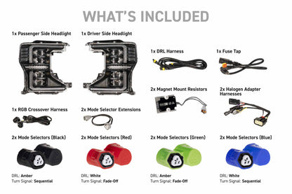 XRGB Evo Headlights: 20-22 Ford Super Duty (Set)