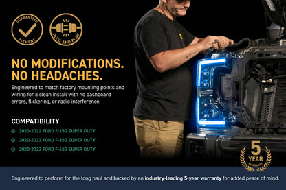 XRGB Evo Headlights: 20-22 Ford Super Duty (Set)
