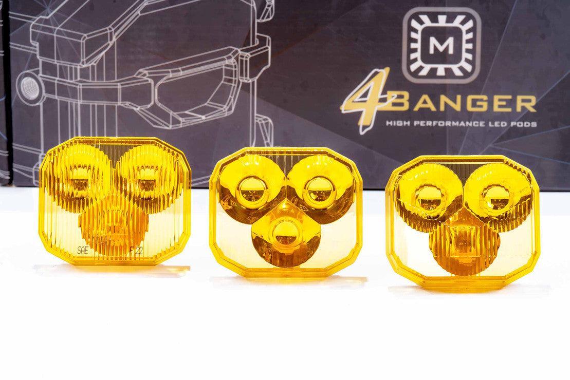Yellow: Morimoto 4Banger Replacement Lens Optics - Lens - Morimoto