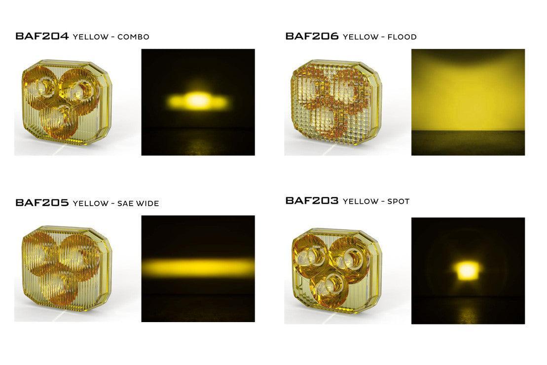 Yellow: Morimoto 4Banger Replacement Lens Optics - Lens - Morimoto