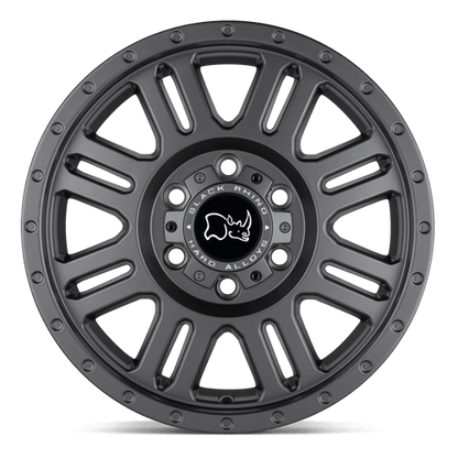 Black Rhino YELLOWSTONE Matte Gunmetal 17x8 +38 6x130mm 84.1mm