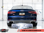 AWE Tuning Audi B9 S5 Coupe 3.0T Track Edition Exhaust - Diamond Black Tips (102mm)