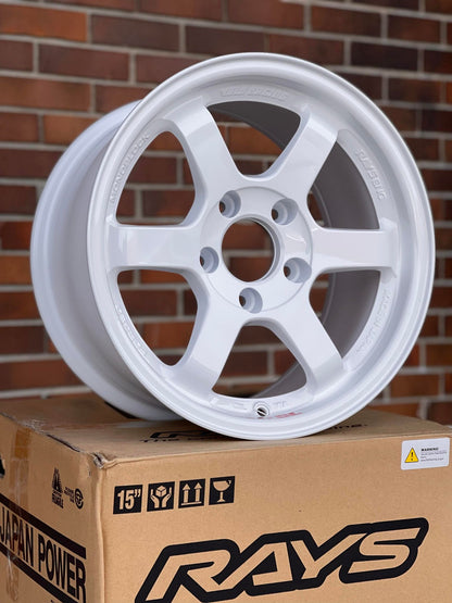 VOLK RACING TE37SL 15x8.0 +32 5x114.3 DASH WHITE