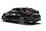 Rally Armor 17-21 Honda Civic Sport & Touring (Hatch) Black UR Mud Flap w/ White Logo
