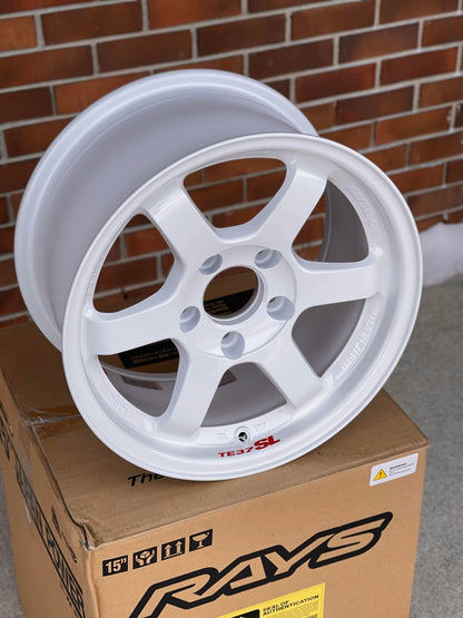 VOLK RACING TE37SL 15x8.0 +32 5x114.3 DASH WHITE