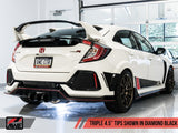 AWE Tuning 2017+ Honda Civic Type R Touring Edition Exhaust w/Front & Mid Pipe - Diamond Blk Tips