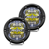 Rigid Industries 360-Series 4in LED Off-Road Drive Beam - White Backlight (Pair)