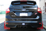Rally Armor 12-19 Ford Focus ST / 16-19 RS Black Mud Flap w/ Blue Logo