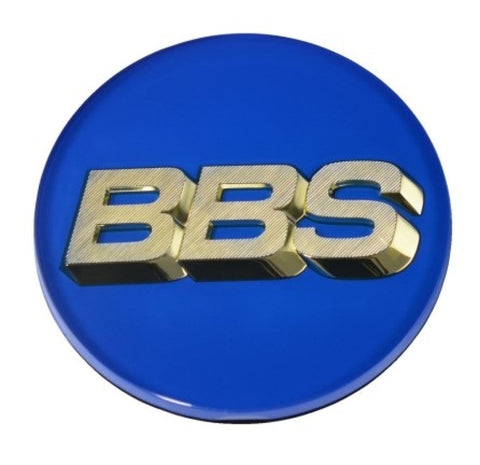 BBS Center Cap 70.6mm Blue/Gold (3-Tab)