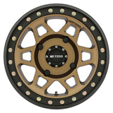 Method MR405 UTV Beadlock 15x7 4+3/13mm Offset 4x136 106mm CB Method Bronze Wheel - Matte Black Ring